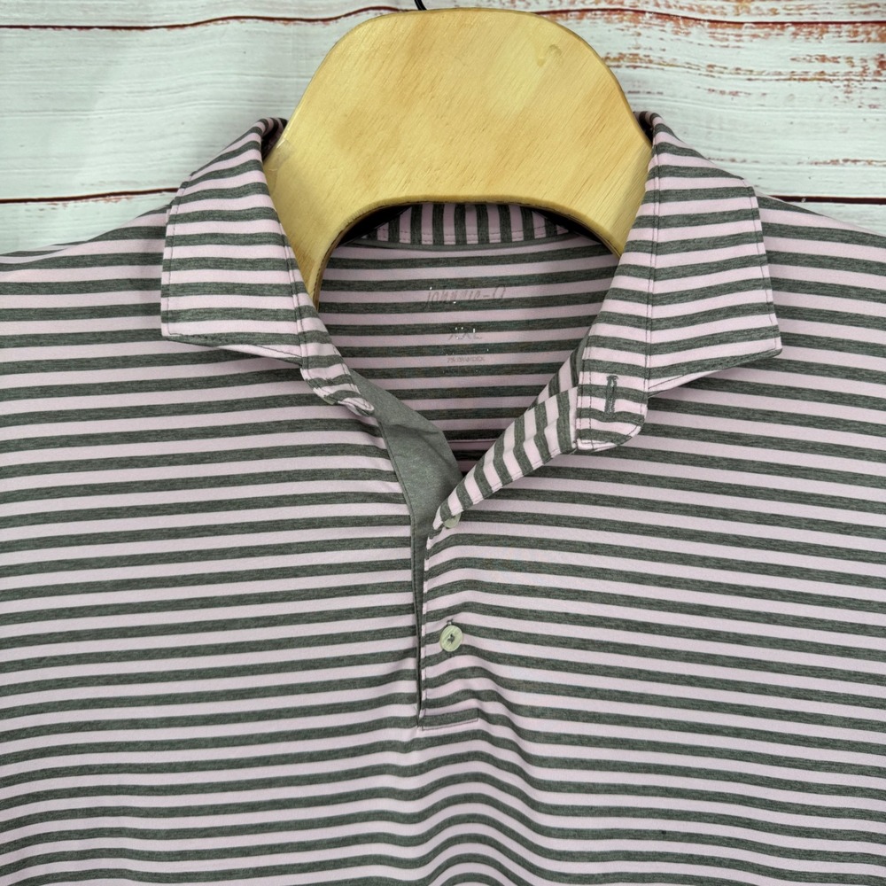 Johnnie-O Mens Polo Shirt  Mens 2XL Striped‎ Short Sleeve Casual Golf Athletic - Picture 2 of 8